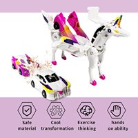 BJQ OEM Flying Pegasus, Autos Eléctricos RC, Dos Autos con Deformación por Colisión, Combinación de Unicornio Transformable, Juguete Robot para Niños 2