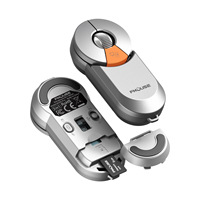 Télécommande de présentation portable multifonctionnelle silencieuse à 4 boutons avec capteur optique sans fil à trois modes et fonction de retournement de page PPT