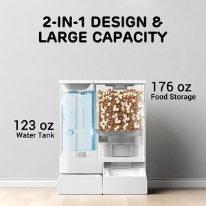 Distributeur automatique de nourriture <span class=keywords><strong>et</strong></span> d'eau <span class=keywords><strong>pour</strong></span> animaux de compagnie WiFi 2 en 1, grande capacité 4L <span class=keywords><strong>et</strong></span> 5L, style moderne écologique <span class=keywords><strong>pour</strong></span> les parents occupés, <span class=keywords><strong>pour</strong></span> <span class=keywords><strong>chiens</strong></span> - Product Image 3