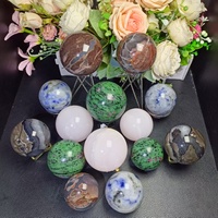 Vente en gros de sphères en cristal rose jade rubis dans zoïsite, réactives aux UV, pour la décoration de la maison