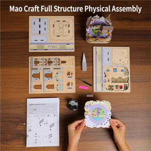 Boîtes à musique en bois romantiques de Paris, puzzle 3D, modèle éducatif à assembler soi-même, jouets faits à la main, offre exclusive transfrontalière - Product Image 5