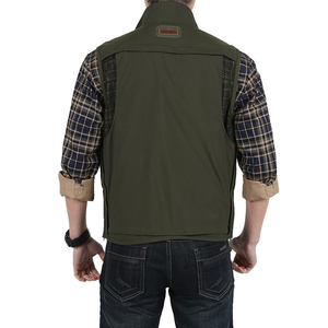 Gilet da lavoro di sicurezza con tasca in rete gilet da pesca da uomo con tasca in rete Multi tasca per il tempo libero veloce pesca a secco gilet pubblicitario - Product Image 2