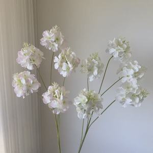 Fleurs d'hortensia artificielles Junheyuan, branche unique, fleur en soie pour la décoration de la maison, arrangements de mariage - Product Image 1