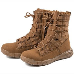 DFDB01 Botas de Combate Color Coyote Marrón, Ajustables, con Cordones, Ligeras y Modernas - Product Image 1