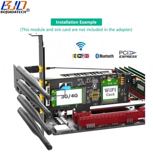 อะแดปเตอร์ไร้สาย PCI-E 1X PCIe X1 เป็น NGFF M.2 B-Key & Key A+E ใหม่จากโรงงาน พร้อมช่องใส่ซิมการ์ดสำหรับโมเด็ม 3G 4G LTE โมดูล Wifi และ Bluetooth - Product Image 6
