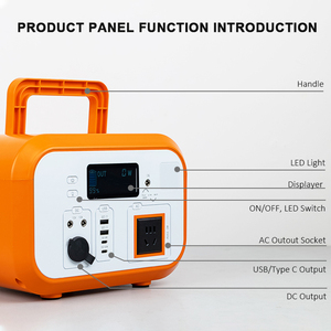 สถานีไฟฟ้าพกพา 600W คลื่นไซน์บริสุทธิ์ แบตเตอรี่ลิเธียม ช่องเสียบ Type C สำหรับตั้งแคมป์กลางแจ้ง ใช้สำรองไฟบ้าน ชาร์จพลังงานแสงอาทิตย์ - Product Image 1