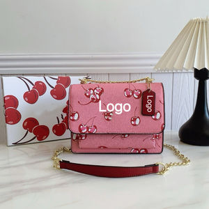 Tas Tangan Wanita Desainer Mode 2025 Bahan <span class=keywords><strong>PU</strong></span> Warna Candy Cherry dengan Rantai, Tas Selempang Wanita Candy Girl - Product Image 2