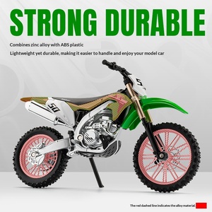 Modelo de Motocicleta Todoterreno a Escala 1:12, Imprescindible y Moderno, con Dirección y Amortiguación, Juguete Coleccionable Exquisito para Niños - Product Image 3