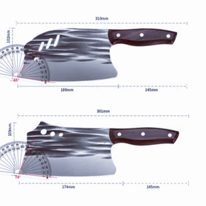Cuchillo de Cocina Dolphin, Cuchillo para Picar y Rebanar de Doble Uso, Cuchillo de Chef de Acero al Carbono, Cuchillo para Deshuesar con Tres Orificios - Product Image 5