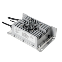 Chargeur de batterie au lithium WFY 48V 10A 1,4KW, coque en aluminium IP67 avec éclairage LED et prise personnalisée pour voiturette de golf