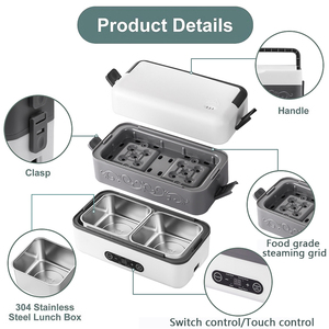 Fiambrera eléctrica multifuncional de gran capacidad de 4L, calefacción de reserva inteligente enchufable, calentador de alimentos portátil para trabajadores de oficina - Product Image 2
