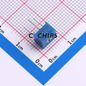 Résistance/potentiomètre réglable 3362P-1-202LF, composant traversant (THT)-3P, 7x6,8 mm, résistance 2 kOhm, 10 %, 500 mW, 250 ppm/ ℃ - Product Image 1