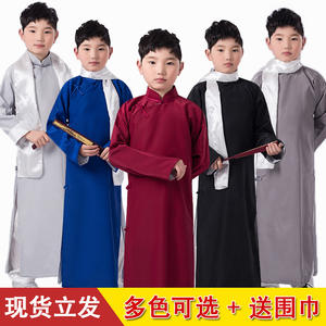 Costume traditionnel pour enfants de style républicain Ecowalson, performance scénique du 1er juin, costume Tang pour garçons, dialogue de bande dessinée - Product Image 4