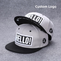 Casquette Snapback personnalisée avec logo, 6 panneaux, visière plate, unisexe, réglable, style Hip Hop, décontractée, pour l'extérieur, vente en gros