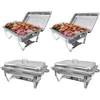 Chafing Dish Buffetset 8QT Elektrisch RVS Ecologisch Rechthoekige Grote Pannen Voedselwarmer Brandstofhouder Catering