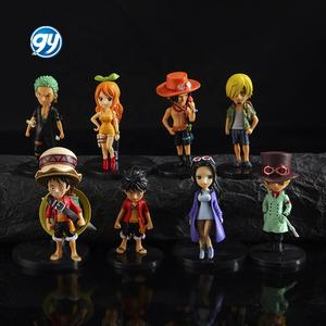 8Pcs One Pieced Figure Anime <span class=keywords><strong>Luffy</strong></span> Ace Sabo Zoro <span class=keywords><strong>Nami</strong></span> Robin Doll Toy Statue - Product Image 1