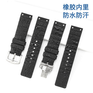 Compatibile con l'orologio in gomma <span class=keywords><strong>Cartier</strong></span> Santos Santos 100 con cinturino in silicone da 23 mm per uomo e <span class=keywords><strong>donna</strong></span> - Product Image 6