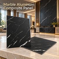 Panneau composite en aluminium marbré avec revêtement PE de 3 mm, 4x8 pieds, veine blanche, pour revêtement de comptoir de réception