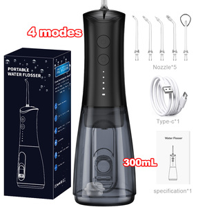 USB C 4 Modo Portátil 300ML Fio Dente Dentes Limpeza Limpador Dental Escolha Elétrica Waterflosser Irrigador Oral Flosser Água