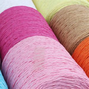 Nhà Máy Giá Đầy Màu Sắc Raffia Sợi 200G Dòng Giấy <span class=keywords><strong>Rayon</strong></span> Raffia Sợi Dây Thừng Cho Mùa Hè Mặt Trời Mũ Rơm Bãi Biển Túi Tự Làm Tay Đan Túi - Product Image 3