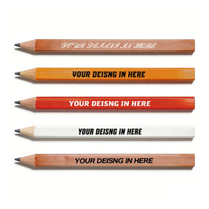 أقلام رصاص للنجارين بشعار مخصص بالجملة، سوداء اللون، بصلابة HB و4H للخشب والخرسانة والحجر، هدية ترويجية لأعمال النجارة - Product Image 1