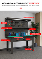 Banc de travail antistatique robuste CYD, table de travail industrielle en acier pour atelier