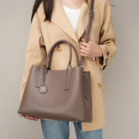 Tas Selempang Kulit Asli Korea Gaya Khusus Buatan Pabrik Langsung, Tas Kulit Wanita Desainer Mewah, Tas Tangan Model Bucket Hitam