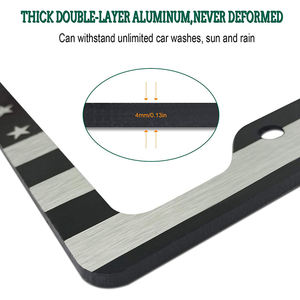 En gros Personnalisé ABS Plastique Galvanoplastie Chrome Usa Style Support De Plaque De Voiture Cadre De Plaque D'immatriculation Pour Voitures - Product Image 4