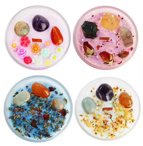 เทียนหอมโลโก้สั่งทำพิเศษในภาชนะแก้วใส ขี้ผึ้งสี ไส้เทียนไม้ ดอกไม้แห้ง คริสตัลควอตซ์ ขี้ผึ้งถั่วเหลือง กลิ่นหอม - Product Image 3