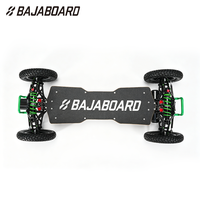 Trottinette électrique BAJABOARD ATRAX PRO 10'' longue portée 75 km, skateboard tout-terrain, planche en érable canadien, capacité de charge 150 kg, 2 roues motrices
