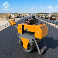 Mini-compacteur vibrant portatif à roue unique en acier pour terrassement et remblais