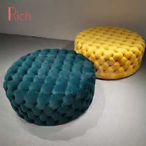 <span class=keywords><strong>Tabouret</strong></span> de pied rond en tissu <span class=keywords><strong>velours</strong></span>, style moderne, européen, offre spéciale - Product Image 5