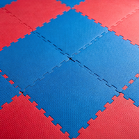 Tapete de Espuma EVA de Cinco Líneas, 100x100cm, Antideslizante, Impermeable, Absorción de Impactos, Tapete para Gimnasio de Alta Densidad, Encastrable, Venta al Por Mayor