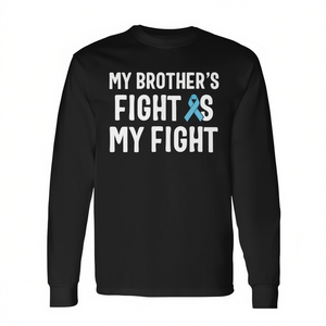 T-shirt promotionnel à manches longues pour la sensibilisation au cancer de la prostate : La lutte de mon frère est ma lutte - Product Image 3