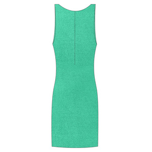 Jupe tricotée en laine 100% col rond <span class=keywords><strong>de</strong></span> couleur unie en gros avec jarretelle en <span class=keywords><strong>dessous</strong></span> <span class=keywords><strong>de</strong></span> la <span class=keywords><strong>robe</strong></span> sans manches Sexy Slim Fit - Product Image 4