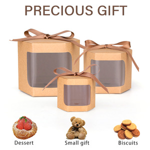 Bán buôn lục giác bảng sóng Hộp quà tặng với lớp phủ UV hiển thị cửa sổ Matt cán & dập nổi cho tiệc cưới - Product Image 2