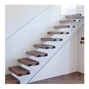 Tùy chỉnh thiết kế hiện đại gỗ nổi cầu thang Hidden hỗ trợ Duplex cầu thang cho căn hộ sử dụng - Product Image 4