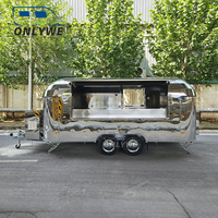 ONLYWE Camion de restauration mobile en acier inoxydable, économique, très demandé, personnalisable, pour la vente de nourriture en déplacement