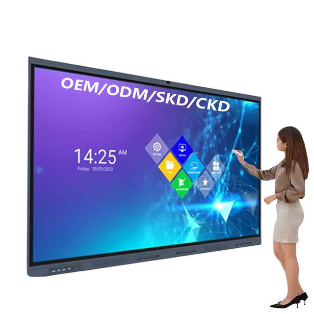 65 75 86 98 110 Inch Multi Touch Screen All-In-One 4K LCD Interactive Smart Boards for Schools & Classroom Whiteboard Display