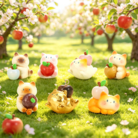 Fruit Series Apple Peace Cat Mystery Blind Box Schattig kattenbeeldje Lucky Energy Thema Verrassing Speelgoedcadeau Kinderverjaardagsfeestje