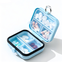 Organisateur de pilules portable à 7 compartiments, boîte à pilules quotidienne, vente en gros OEM, étui à médicaments de voyage de haute qualité pour usage quotidien