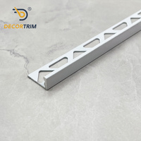 Profilé de nez de marche en aluminium en forme de L DECORTRIM pour carrelage et bordures droites, idéal pour les projets de construction (vente en gros)