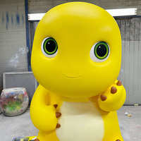 Modèles personnalisés en résine de sculpture de dragon mignon monstre de dragon de dessin animé pour la décoration de centres commerciaux de maternelle et d'école