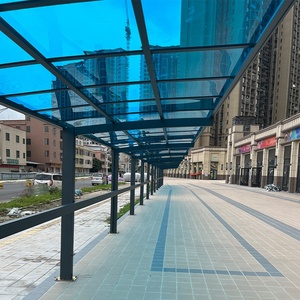 Khung nhôm cantilever carport Polycarbonate PC tấm lợp xe Bìa đổ nơi trú ẩn UV tráng vườn nhà để xe nơi trú ẩn - Product Image 5