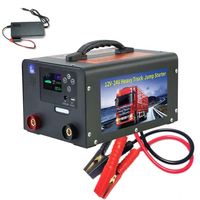 Penguat baterai portabel 42000mAh, Starter lompat truk tugas berat dengan lampu LED 12V/24V 3000A arus puncak untuk sepeda motor