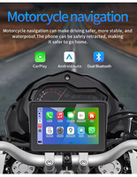 Écran de navigation GPS pour moto Écran tactile de 5 pouces avec CarPlay sans fil Android Auto IP67 étanche