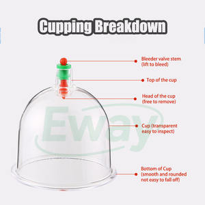 Vente en gros 12 pièces ensembles de ventouses en plastique jetables pour thérapie musculaire sous vide <span class=keywords><strong>Hijama</strong></span> Massage du corps/du dos vente en gros de ventouses en plastique - Product Image 6