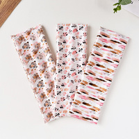 Bandeau élastique rose imprimé léopard pour le sport et le yoga, bandeaux pour le maquillage et le lavage du visage pour femmes, accessoire de mode pour cheveux de fille, personnalisable