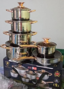 Juego de <span class=keywords><strong>Ollas</strong></span> <span class=keywords><strong>KAISA</strong></span> <span class=keywords><strong>VILLA</strong></span> KV-6618 de Acero Inoxidable para Cocina, Antiadherente - Product Image 2