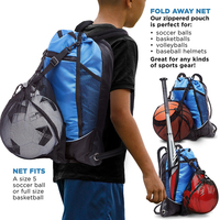 Sac de sport à cordon pour ballons de football, de volley-ball et de baseball avec filet en maille